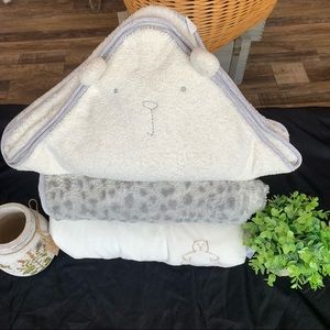 (2) Baby GAP Blankets & (1) Pottery Barn Baby Blanket